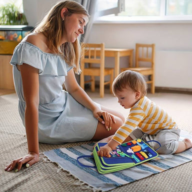 Interaktiv Montessori-bok för Barn – Lär & Lek med Skosnören, Dragkedjor och Knappar 2+ år More For Mini