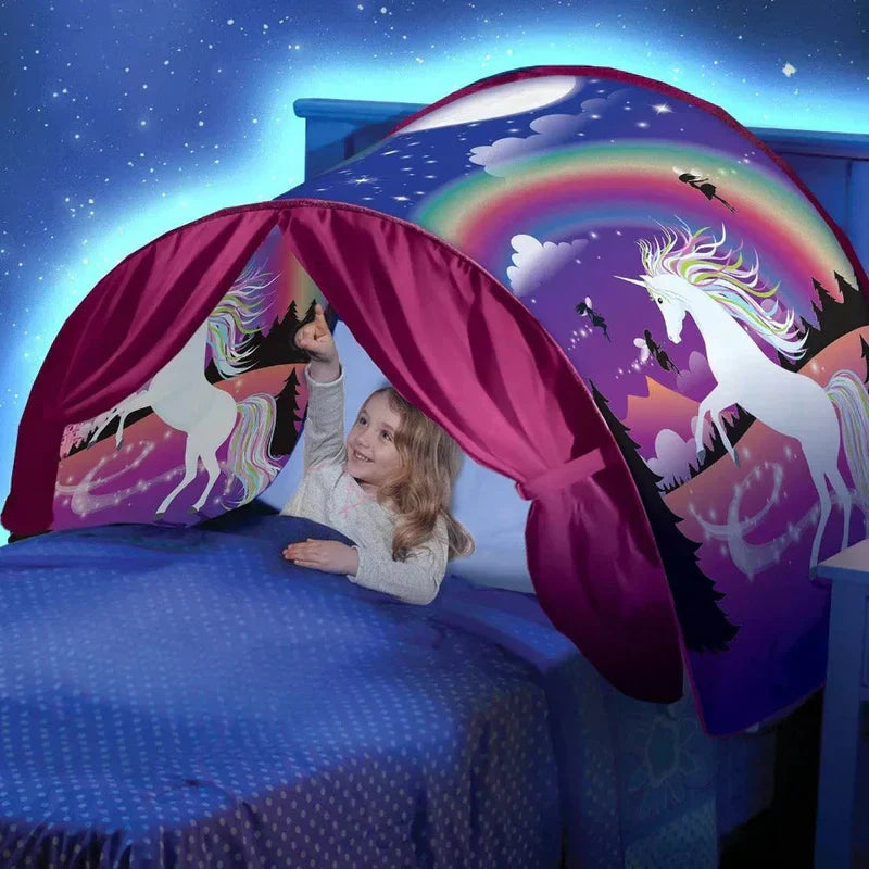 DreamNest Bäddtält – Magiskt Sängtält för Barn | Sov- och Lektält för Barn More For Mini
