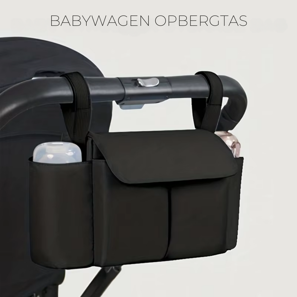Ruime Kinderwagen Organizer met Flessenhouders – Waterafstotend & Universeel – Ideaal voor Ouders Onderweg More For Mini