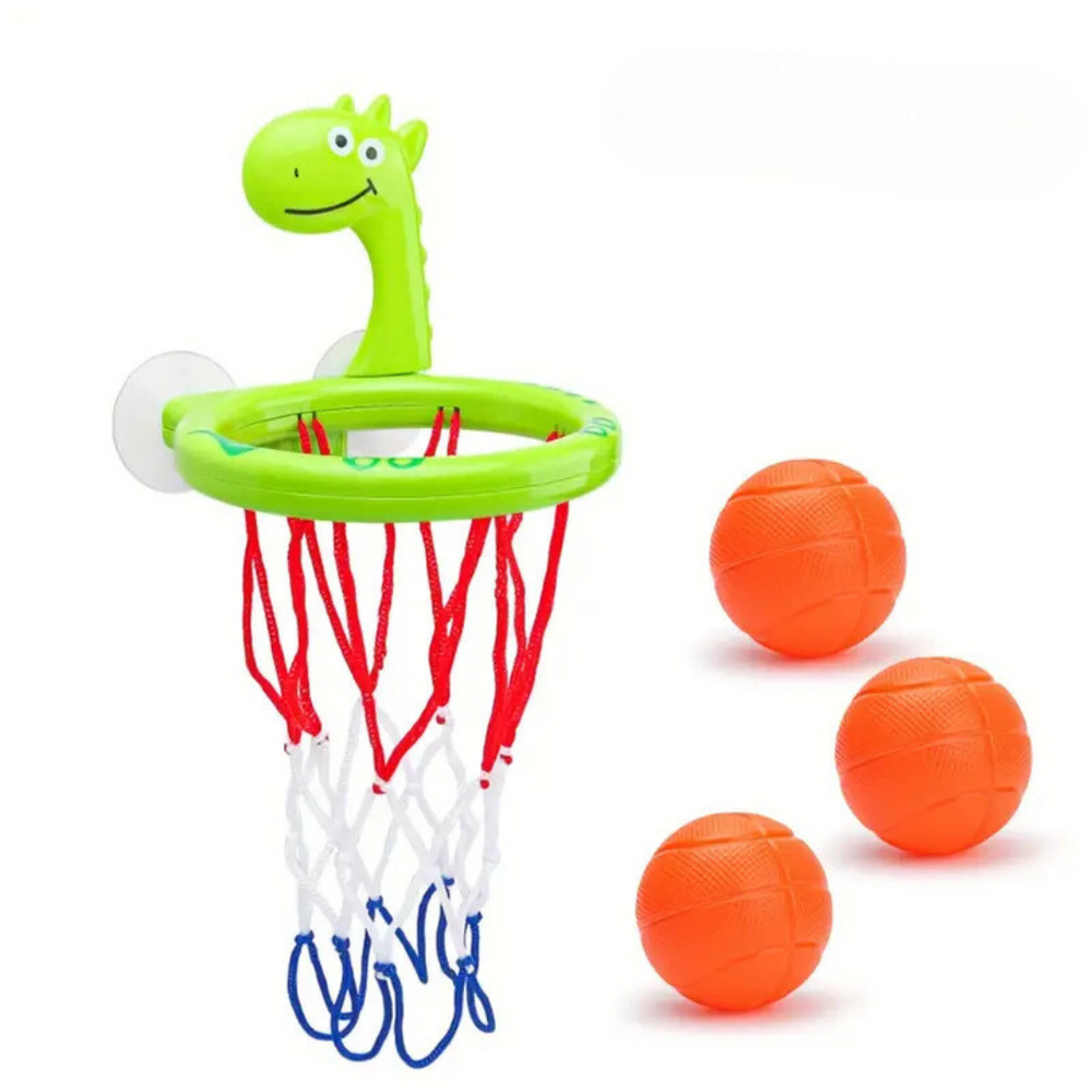 Basketboll Badleksak för Barn – Roligt Vattenleksak med Sugpropp & Bollar – För Badkar & Pool More For Mini