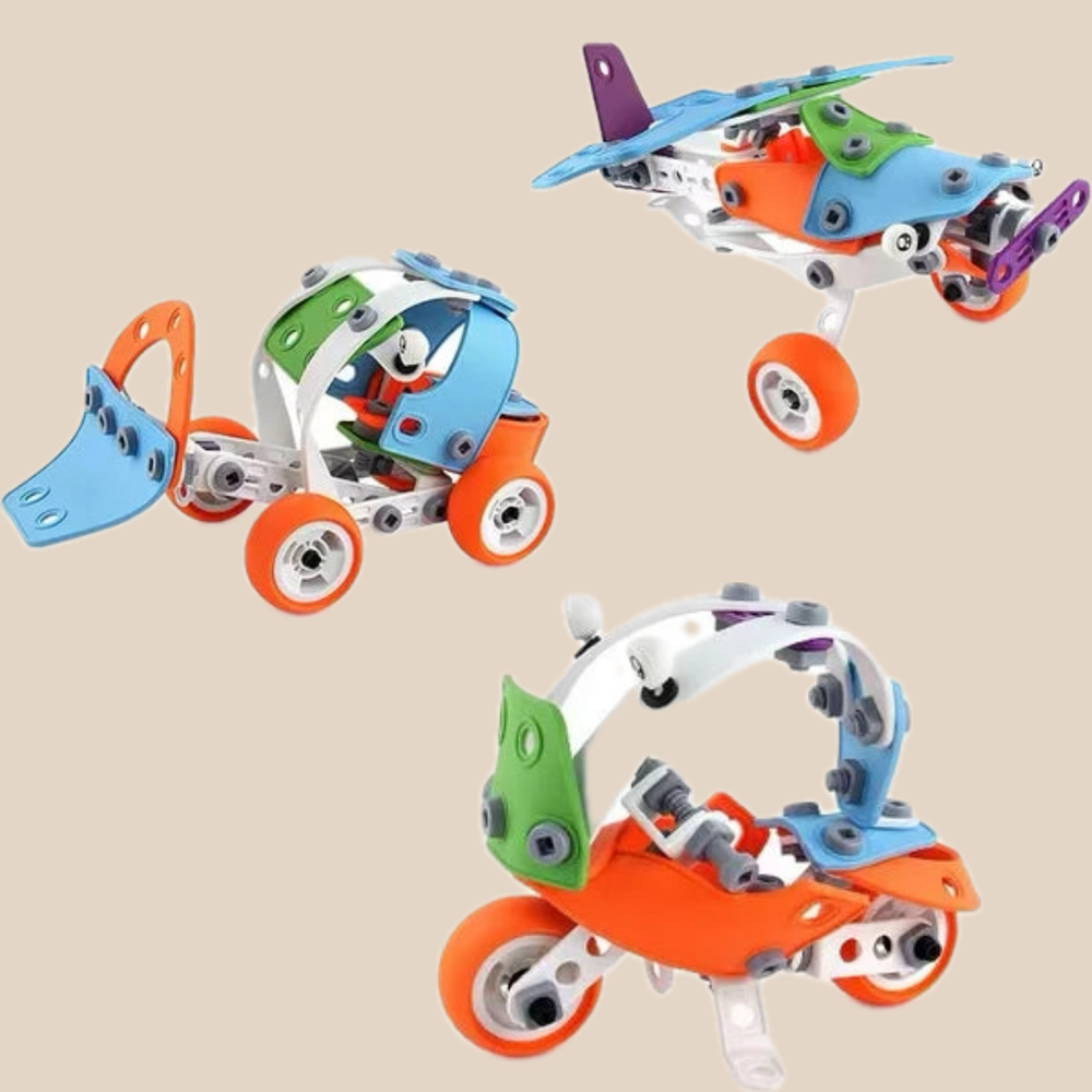 Kreativ Pedagogisk Byggsats – Build & Play för Barn, 5-i-1 Modeller, STEM-leksak, Från 5 år More For Mini