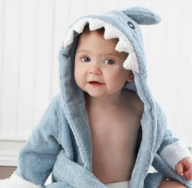 SnuggleWrap Babybadrock – Mjuk, Absorberande Badrock med Djurmönster för Bebisar | Perfekt efter Badstunden More For Mini