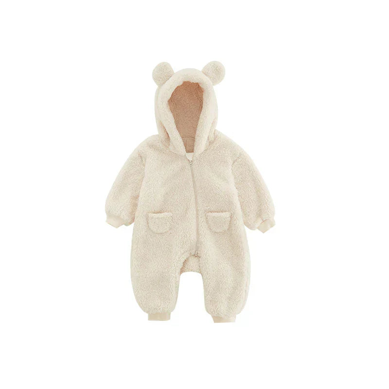 Mjuk Fleece Babyoverall med Djuröron – Varm Vinterromper för Flickor & Pojkar (0–24 mån) More For Mini