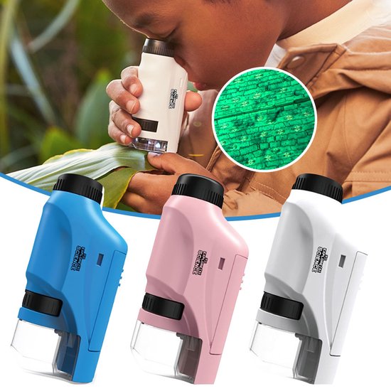 Bärbart Mikroskop – Mini Explorer, 60x–120x Förstoring, Pedagogisk Vetenskapsleksak, från 2 år More For Mini