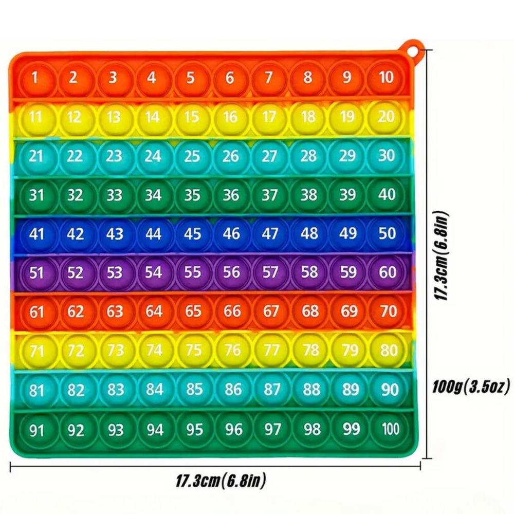 CijferPop 100 – Educatief Regenboog PopSpeelgoed voor Kleuters | Leer Spelenderwijs Tellen & Rekenen More For Mini
