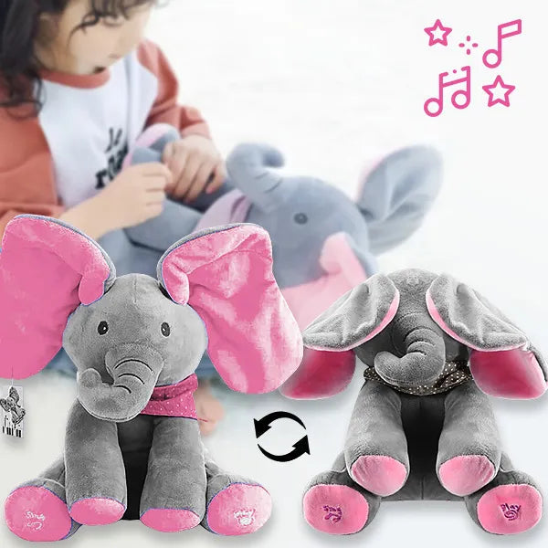 Interactieve Knuffel Olifant voor Baby’s – Speelt Verstoppertje & Praat | FlappyPals vanaf 6 Maanden More For Mini