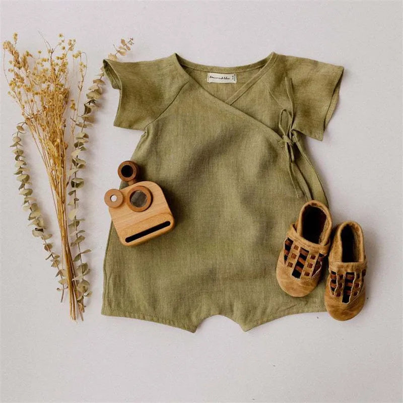 Linnen Baby Romper Zomer – Ademend & Comfortabel | Unisex Baby Kleding More For Mini