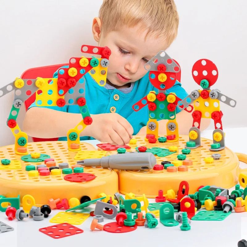 Educatieve Bouwset voor Kinderen met Elektrische Boor – Creatief Constructiespeelgoed 3+ Jaar More For Mini