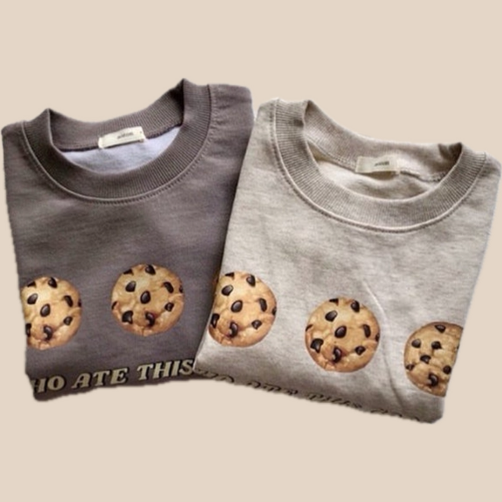Tröja med kakor – Cookiecrew Pojkar/Flickor, Brun/Grå, Bomull, Storlek 0–5 år More For Mini