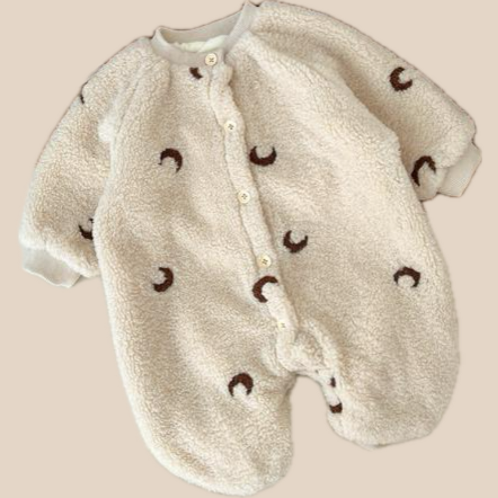 Byxdress/Overall med manar – MoonDreamer Baby, Unisex, Beige, Bomull, Storlek 0–3 år More For Mini