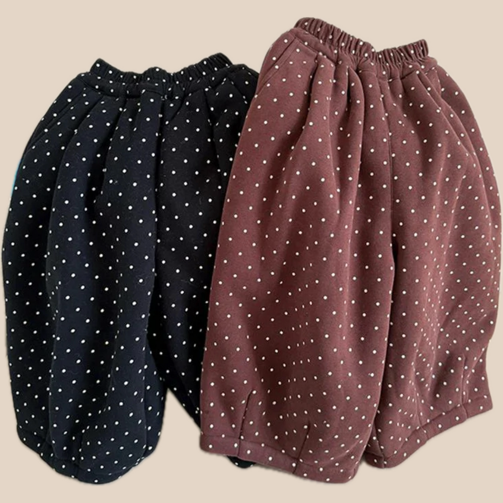 Byxa med Prickar – Dotty Daze Flickor, Brun/Svart, Bomull, Storlek 1–8 år More For Mini