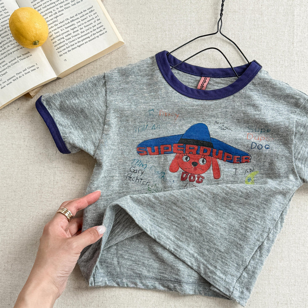 Nupa Kids SuperDuper Dog T-shirt – Baby- och barn-T-shirt med hund – 100 % bomull – 0–6 år – Tecknad tryckdesign More For Mini