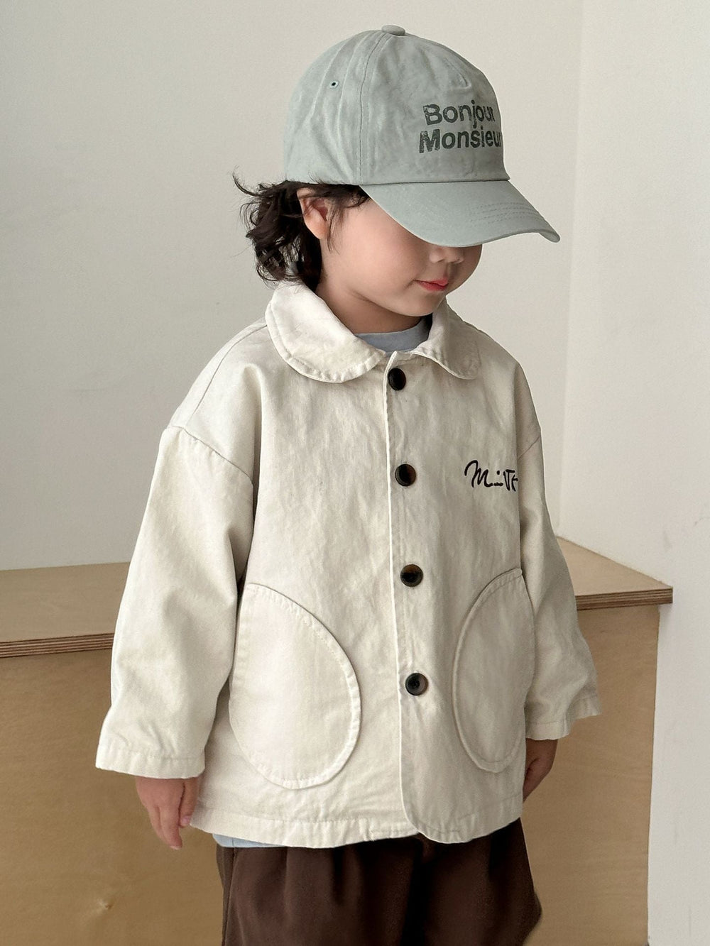 Jacka – LittleUrban Unisex, Grå/Beige, Bomull, Storlek 0–8 år More For Mini