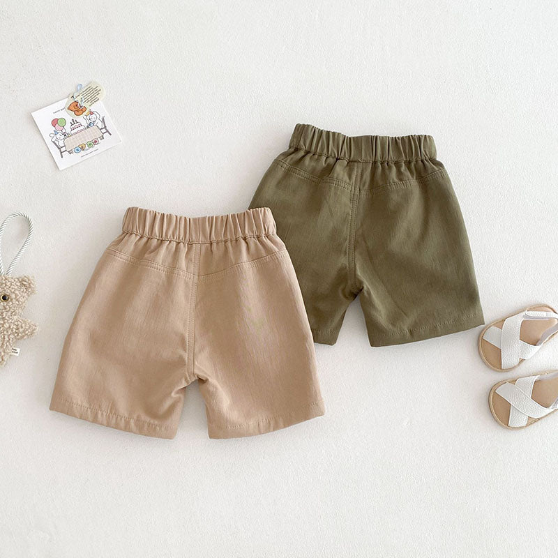Kortbyxa Cargo – Natu Shorts Baby, Småbarn, Förskolebarn, Beige/Grön, Bomull, Storlek 0–6 år More For Mini