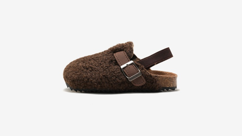 Instappers met Wol - Luanda Unisex, Beige/Bruin, Schapenvacht, Maat 20-34-More For Mini