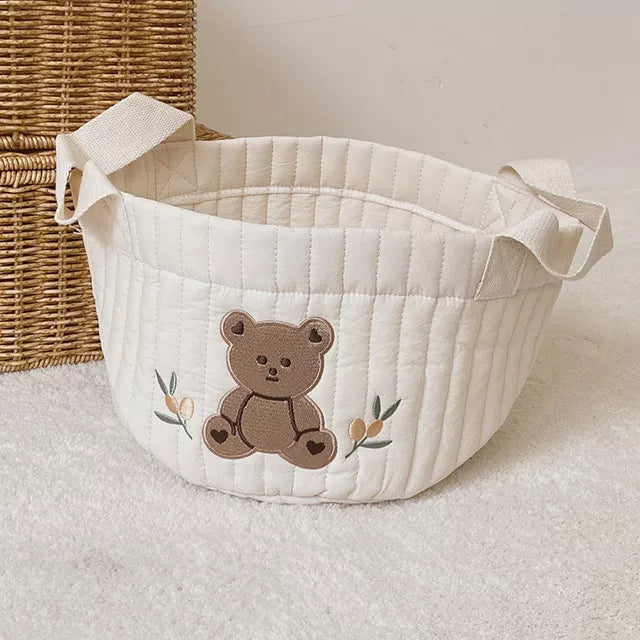 Opbergmand Babykamer – Zachte Katoenen Mand voor Luiers, Kleding & Speelgoed | SoftNest More For Mini