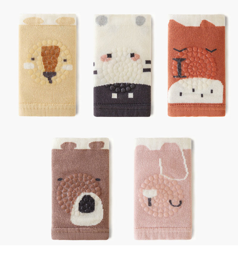 Knäskydd och strumpset – SnuggleStep Unisex, Gul/Brun/Orange/Rosa/Vit, Bomull, Storlek 0–5 år More For Mini