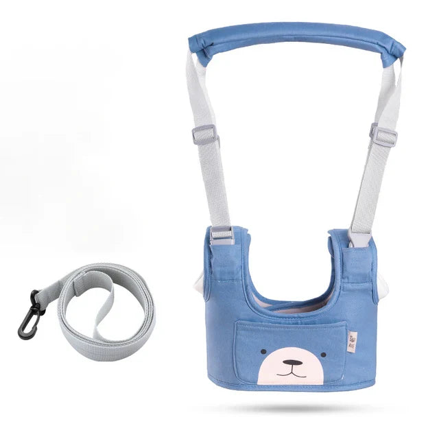 Ergonomische Loopsteun – Praia Unisex, Blauw/Roze, Katoen, 9+ Maanden-More For Mini