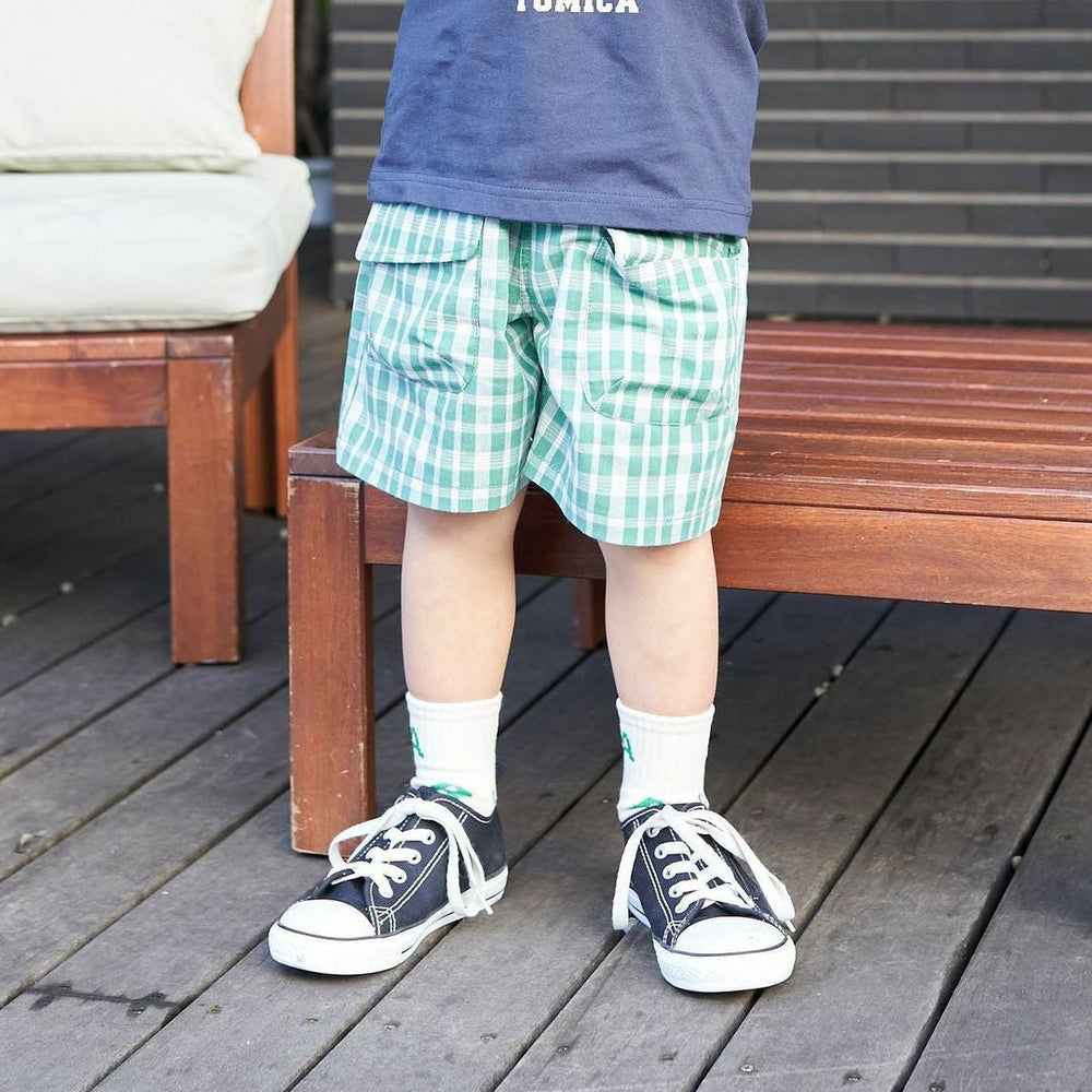 Shorts – PlaidyPlay Unisex, Grön/Svart/Orange/Gul, Bomull, Storlek 0–6 år More For Mini
