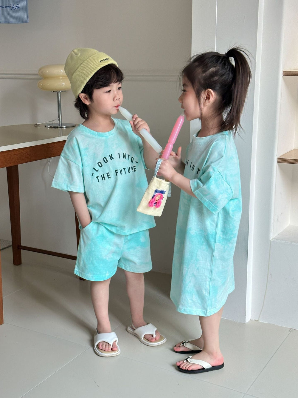 Klädset med Tie-Dye – SkyGlow Unisex, Blå, Bomull, Storlek 0–8 år More For Mini