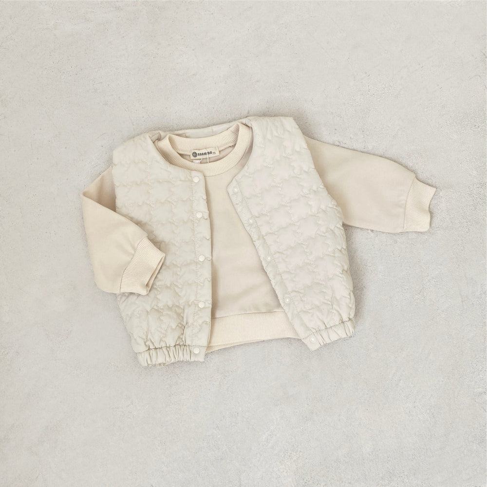 Vadderad Väst | CloudNest Unisex, Grå/Beige, Bomull, 0–3 år More For Mini