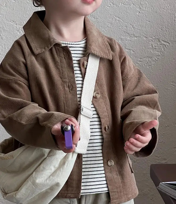 OLWIN Corduroy Babyjas – Ribfluwelen Unisex Jas van Katoen (0–3 Jaar) More For Mini
