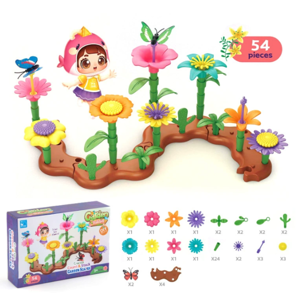Montessori Bloementuin Speelset – Creatief Educatief Speelgoed vanaf 3 Jaar More For Mini