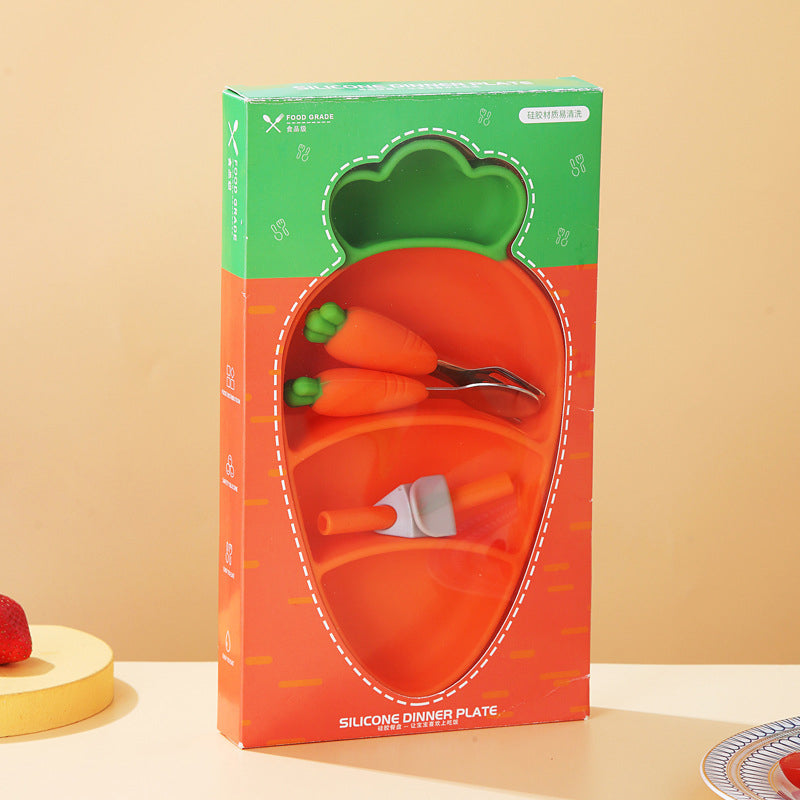 MiniMeal Peuterbord Set – Veilig & Antislip Bord voor Baby’s Vanaf 6 Maanden | Siliconen Zuignap Bord Met Bestek More For Mini