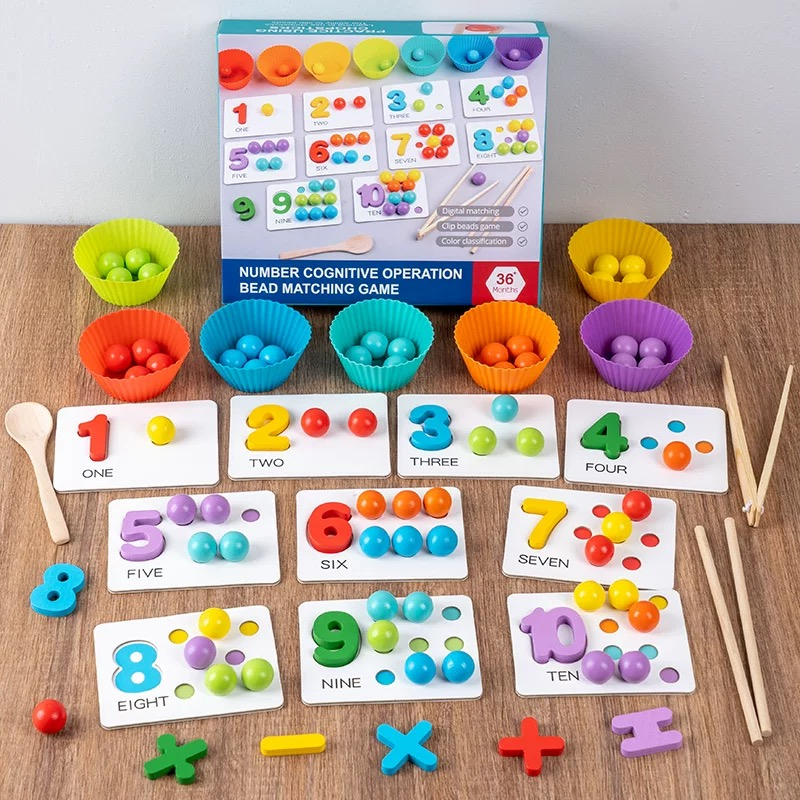 Pedagogiskt Montessori Räkne- och Sorteringsspel för Småbarn – Köp Lärande Leksak More For Mini