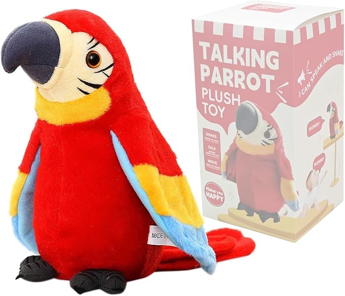 PraatPapegaai Interactieve Knuffel – Herhaalt Alles Wat Je Zegt | Stimuleert Taal & Leren More For Mini