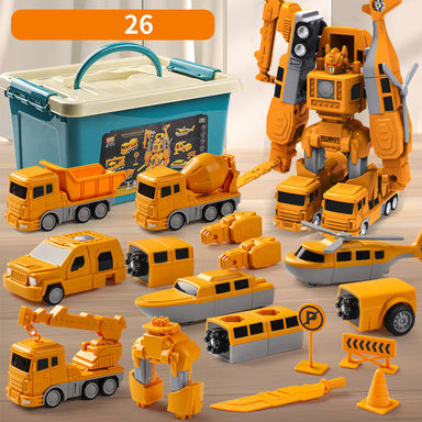 Magnetiska Byggleksaker Bilar & Robotar – 26-delars Set för Barn från 2 År More For Mini