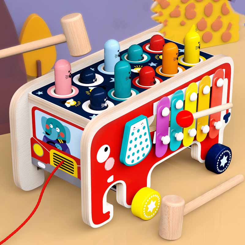 Trämusikleksak för Småbarn | MelodyBeat – Stimulerar Rytm & Motorik More For Mini