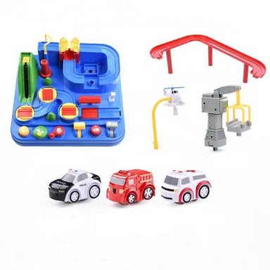 2-in-1 Auto Avonturenbaan voor Kinderen – Educatief Speelgoed met Obstakels & Voertuigen | AdventureWheels Track Set More For Mini