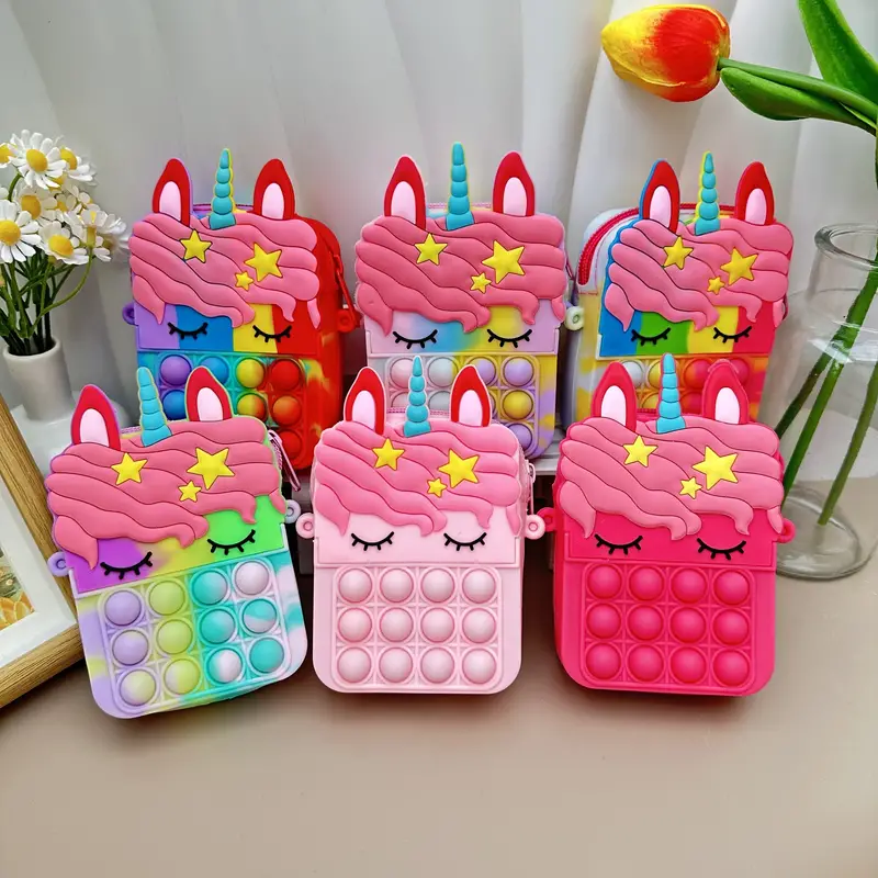 SparkleUnicorn Pop-it Rugtas – Magische Eenhoorn Tas voor Kinderen | Stressverlichtend & Speels More For Mini