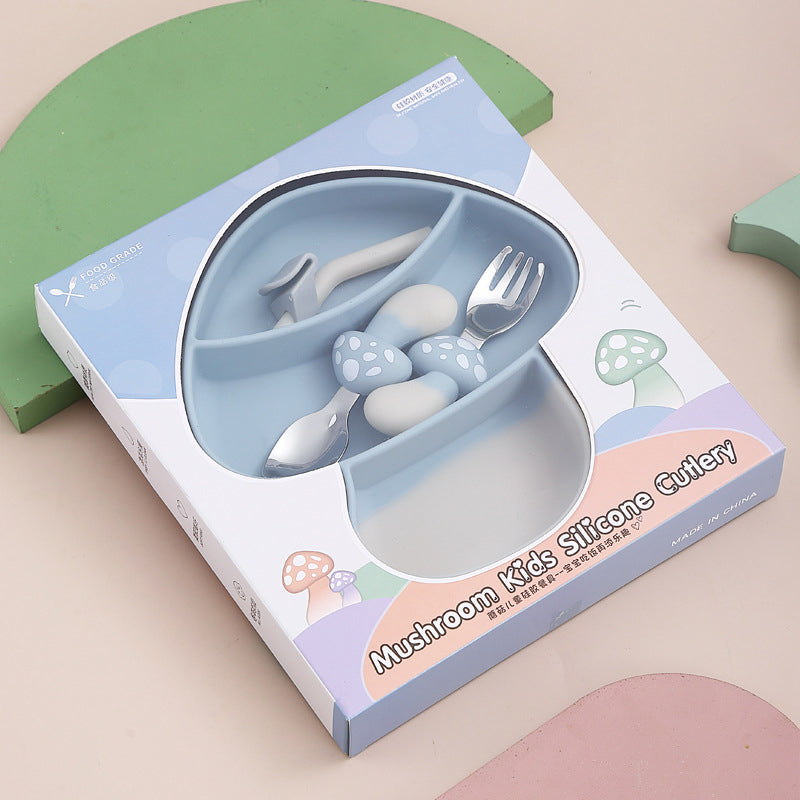 MiniMeal Peuterbord Set – Veilig & Antislip Bord voor Baby’s Vanaf 6 Maanden | Siliconen Zuignap Bord Met Bestek More For Mini