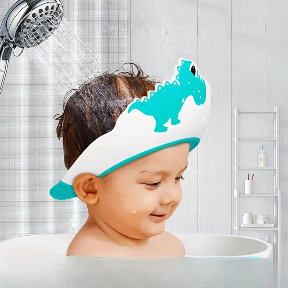 DinoSplash Baby Badmuts – Bescherming tegen Shampoo en Water voor Baby's en Peuters More For Mini