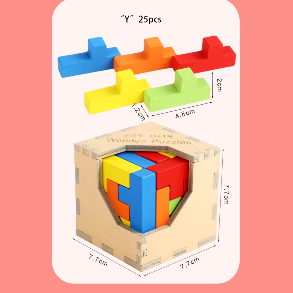 Träbaserat 3D-pussel för Barn – Pedagogisk Leksak från 3 År | Hållbar Hjärngympa More For Mini