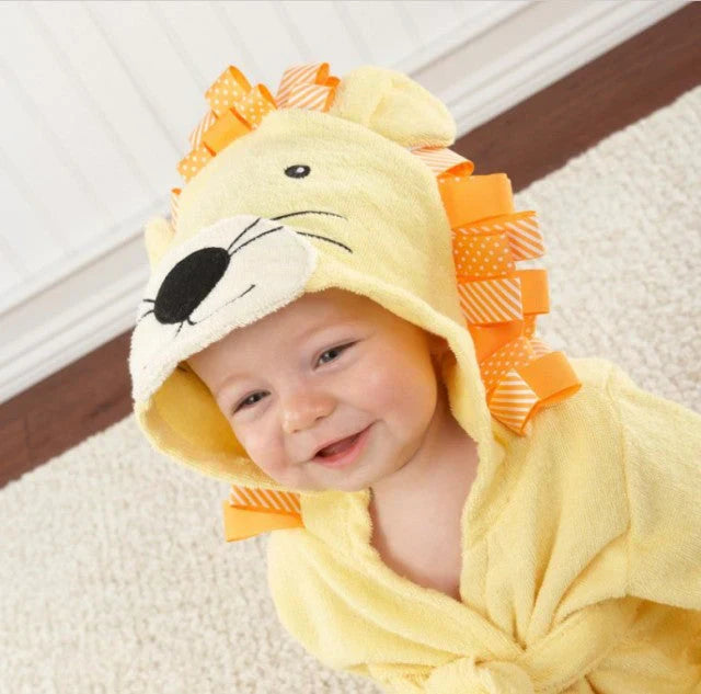 SnuggleWrap Babybadrock – Mjuk, Absorberande Badrock med Djurmönster för Bebisar | Perfekt efter Badstunden More For Mini