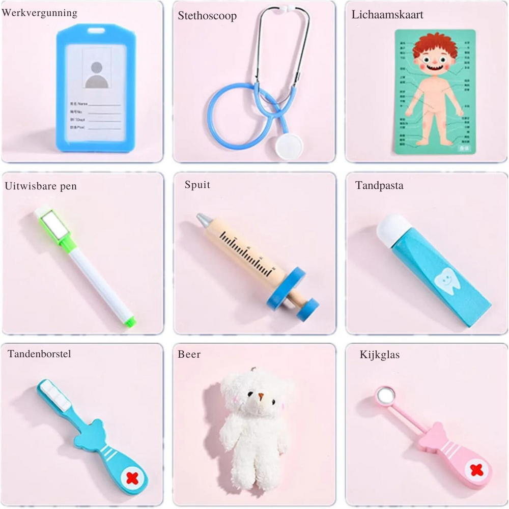 Dr. Dentist Speelset – Educatief Rollenspel voor Kinderen met Tandartsinstrumenten More For Mini