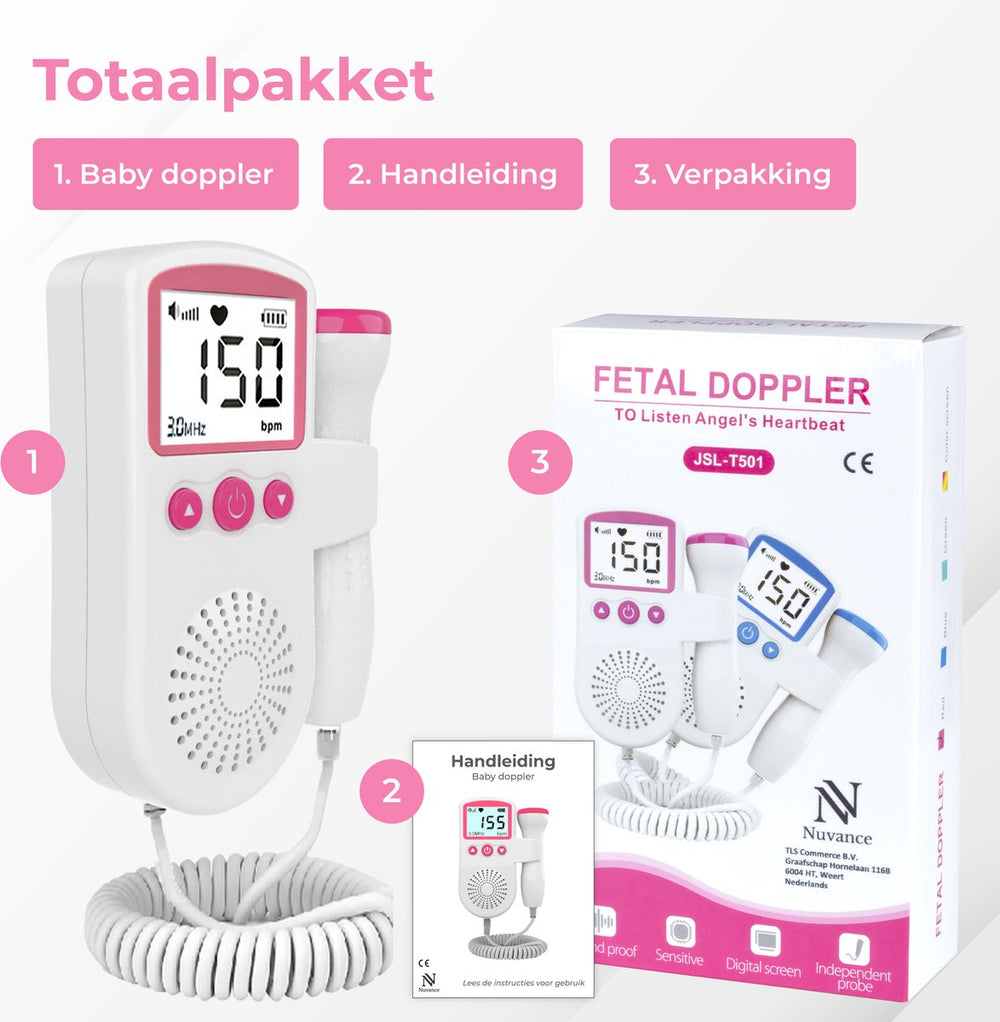 Baby Doppler voor Thuis | Luister Naar de Hartslag van je Ongeboren Baby – Veilig & Betrouwbaar More For Mini