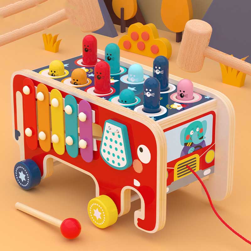 Trämusikleksak för Småbarn | MelodyBeat – Stimulerar Rytm & Motorik More For Mini