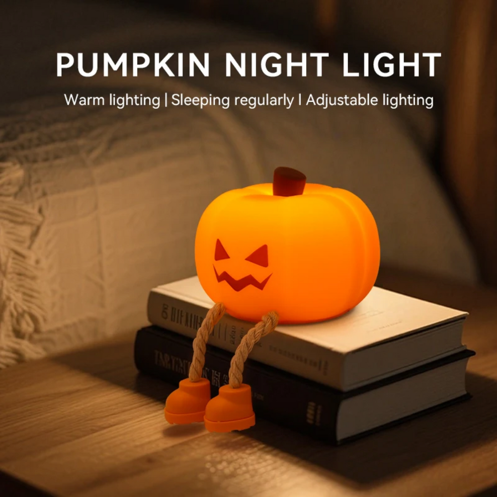 Halloween-nattlampa med mjukt stämningsljus – silikon, laddas via USB-C | barnrumslampa