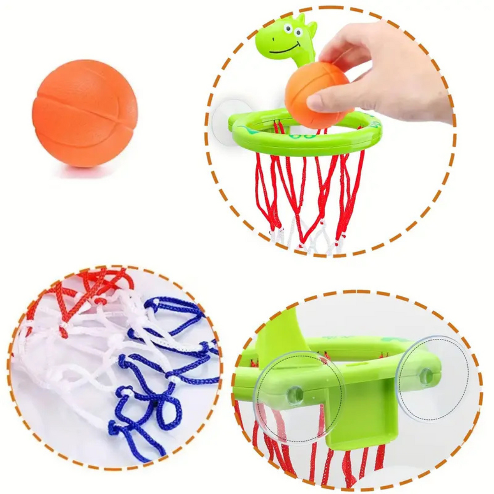 Basketbal Badspeelgoed Kind – Leuk Waterspeelgoed met Zuignap & Ballen – Voor Bad & Zwembad More For Mini