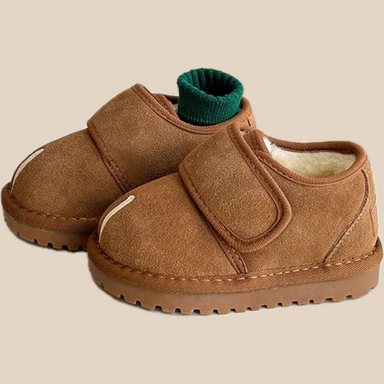 Skor med Kardborreband – Djamena Unisex, Brun/Beige/Svart, Mocka, Storlek 21–30 More For Mini
