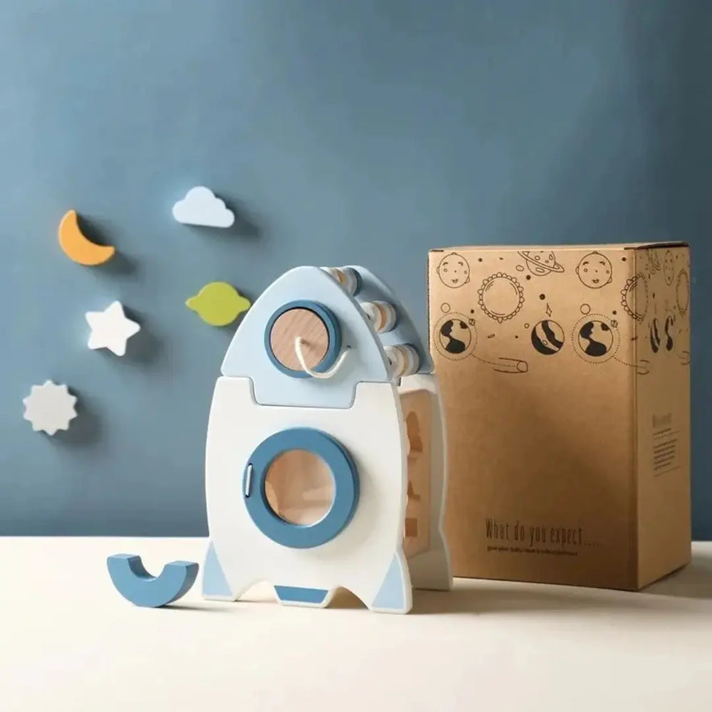Pedagogiskt Trärum Blockspelet | SpaceBuild Kreativt & Montessori Leksak More For Mini
