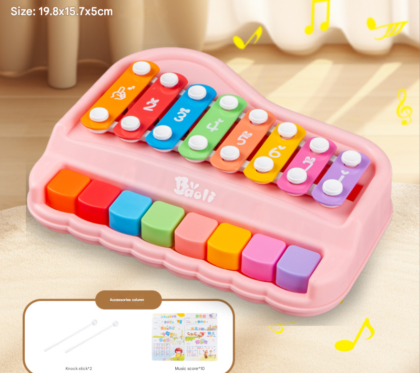 Educatief Muziekspeelgoed voor Baby, Peuter, Kleuter, Kinderen – Xylofoon & Piano Set voor Creatieve Ontwikkeling MoreForMini