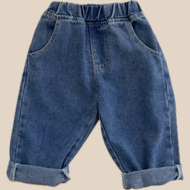 Jeans med Avslappnad Passform – Unisex, Blå/Svart/Aprikos, Bomull, Denim, 0–5 år More For Mini