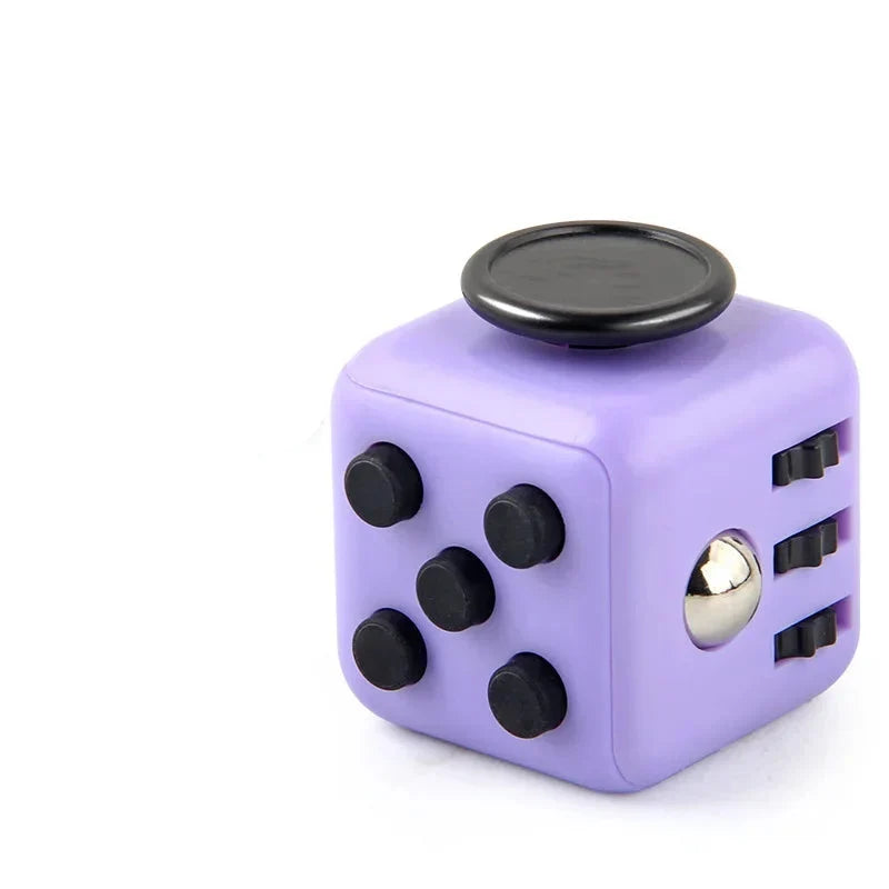 Fidget cube med 6 taktila sidor – tysta klickknappar, stålkula, fickformat | fidgetkub