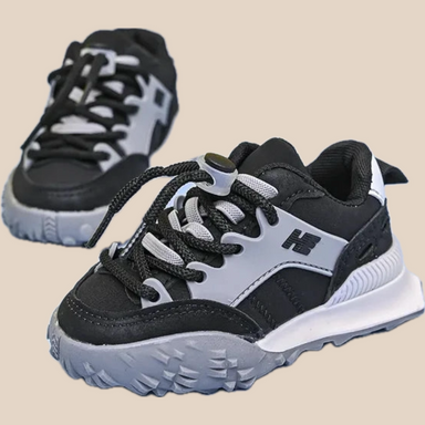 Sneakers - Gali Unisex, Svart/Orange, Polyester, Storlek 21-30 More For Mini