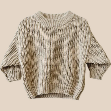 Stickad Tröja – Baki Unisex, Beige/Offwhite, Bomull, Storlek 0–4 år More For Mini